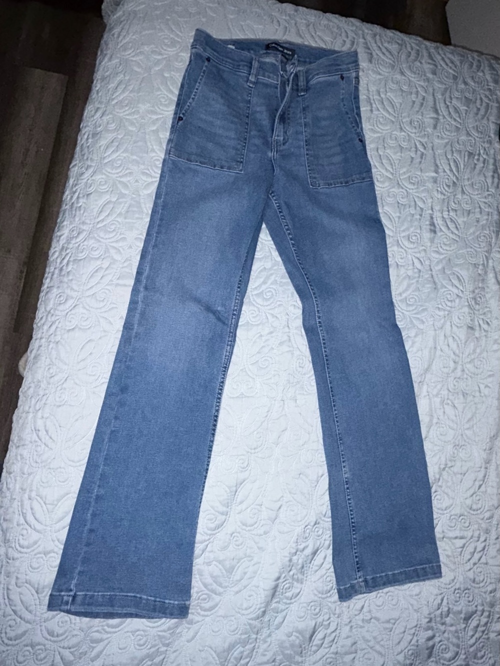 Women’s Straight-Leg Blue Denim Jeans